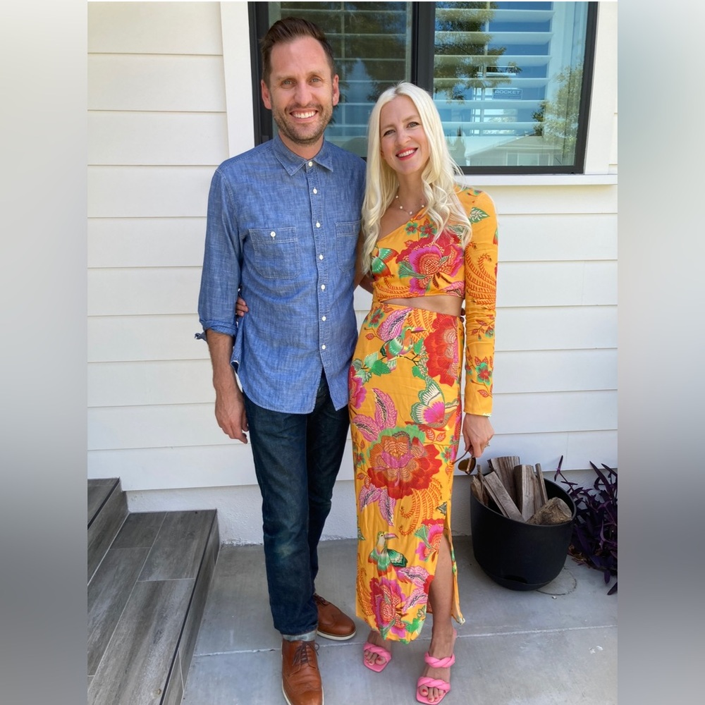 Farm Rio for Anthropologie One shoulder Maxi Dress XS